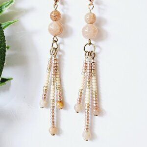 2/$27 | Triple Fringe Beaded Indigenous Native  Earrings | Handmade Jewelry